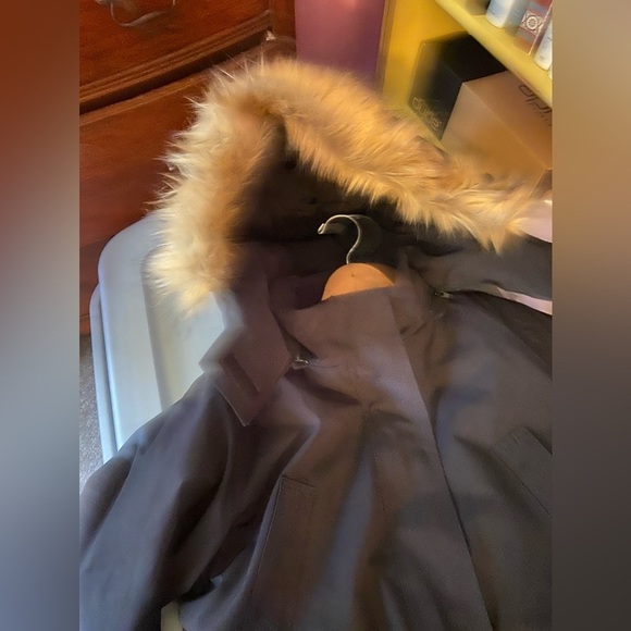 Down Puffer Jacket with Coyote Fur Lined Hood - Picture 3 of 9